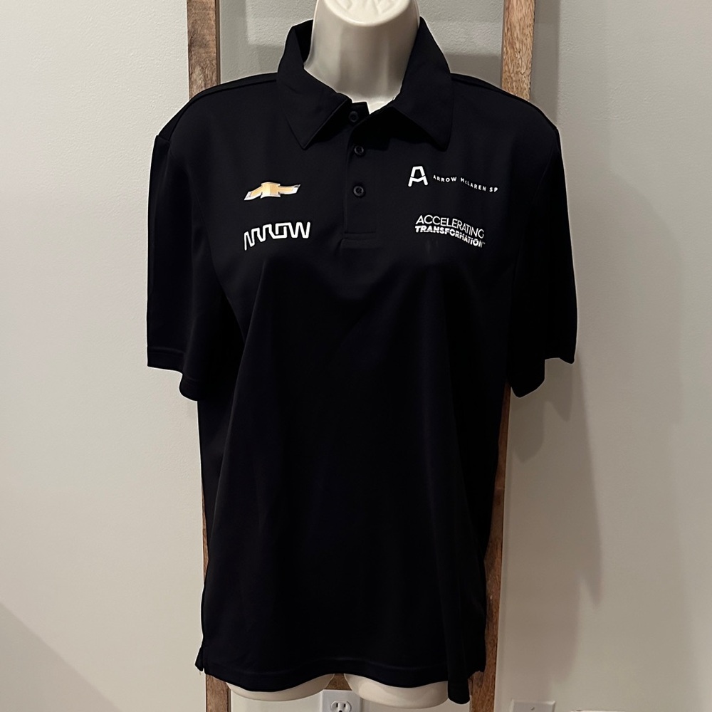 Black Polo Shirt with Chevrolet, Arrow McLaren Logos